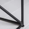 Massivholz Couchtisch ARCHITECTURE 110cm Eiche geölt schwarzes Metallgestell mit Ablage