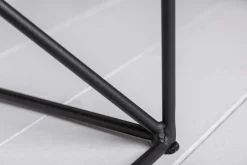 Massivholz Couchtisch ARCHITECTURE 110cm Eiche geölt schwarzes Metallgestell mit Ablage