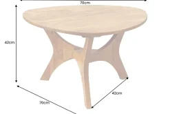Massivholz Couchtisch ARCHITECTURE 70cm natur honey finish Akazie dreieckig