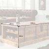 Massivholz Couchtisch BODEGA 100cm Mangoholz Hausbar Truhe mit Stauraum