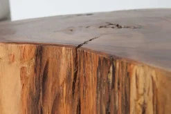Massivholz Couchtisch GOA 50cm Akazie Baumstamm Hocker Beistelltisch handmade