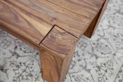 Massivholz Couchtisch MAKASSAR 100cm braun Sheesham stone finish einzigartige Maserung