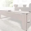 Massivholz Couchtisch MARKANT 100cm braun Sheesham stone finish Schublade Stauraum