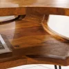 Massivholz Couchtisch ORGANIC LIVING 100cm braun Sheesham stone finish Hairpin Legs