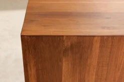 Massivholz Dekosäule COLUMNA 50cm braun Akazie Beistelltisch