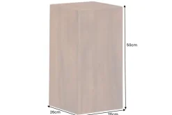 Massivholz Dekosäule COLUMNA 50cm braun Akazie Beistelltisch