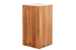 Massivholz Dekosäule COLUMNA 50cm braun Akazie Beistelltisch