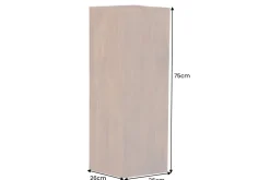 Massivholz Dekosäule COLUMNA 75cm braun Akazie Beistelltisch