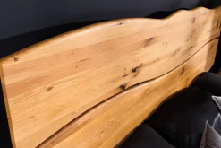 Massivholz Doppelbett AMAZONAS 180x200cm natur Wildeiche Baumkante