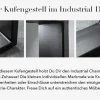 Massivholz Esstisch IRON CRAFT 200cm braun schwarz Sheesham stone finish Industrial