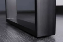 Massivholz Esstisch IRON CRAFT 140cm braun schwarz Sheesham stone finish Industrial