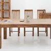 Massivholz Esstisch MAKASSAR 200cm braun Sheesham stone finish Holzbeine rechteckig