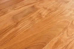 Massivholz Esstisch MAMMUT 200cm Akazie schwarz 3,5cm Tischplatte Baumkante