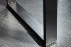 Massivholz Esstisch MAMMUT 160cm Wild-Akazie Industrial Design 2,6cm Tischplatte Baumkante