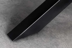 Massivholz Esstisch MAMMUT 200cm Akazie schwarz Metall Baumkante 5cm Tischplatte