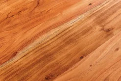 Massivholz Esstisch MAMMUT NATURE 180cm Akazie Baumkante X-Gestell schwarz 2,5cm Tischplatte