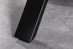 Massivholz Esstisch MAMMUT NATURE 180cm Akazie Baumkante X-Gestell schwarz 2,5cm Tischplatte