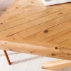 Massivholz Esstisch MOSAIK 200cm natur Pinienholz recycelt Sterngestell