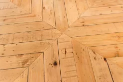 Massivholz Esstisch MOSAIK 160cm natur Pinienholz recycelt Sterngestell