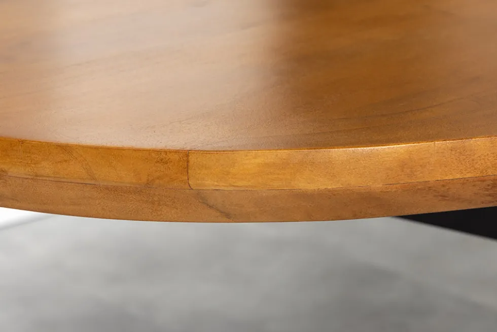 Massivholz Esstisch ORGANIC ARTWORK 240cm braun honey finish Akazie oval