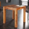 Massivholz Esstisch PURE 70cm braun Sheesham stone finish Bistrotisch quadratisch