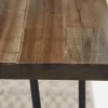 Massivholz Esstisch SCORPION 160cm braun Akazie schwarze Metallbeine Hairpin Legs Retro