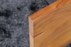 Massivholz Highboard GRAND ACACIA 120cm braun Akazie mit LED-Beleuchtung Baumkante