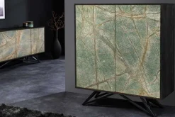 Massivholz Highboard MOUNTAIN SOUL 120cm echter Naturstein Akazie Schrank