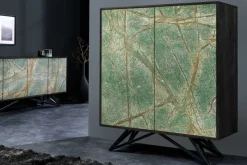 Massivholz Highboard MOUNTAIN SOUL 120cm echter Naturstein Akazie Schrank