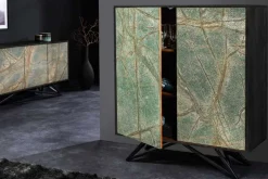 Massivholz Highboard MOUNTAIN SOUL 120cm echter Naturstein Akazie Schrank