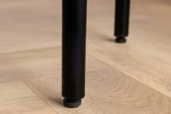 Massivholz Highboard VOODOO 120cm braun weiß schwarz Mangoholz mit 3D Schnitzereien oval Metallgestell