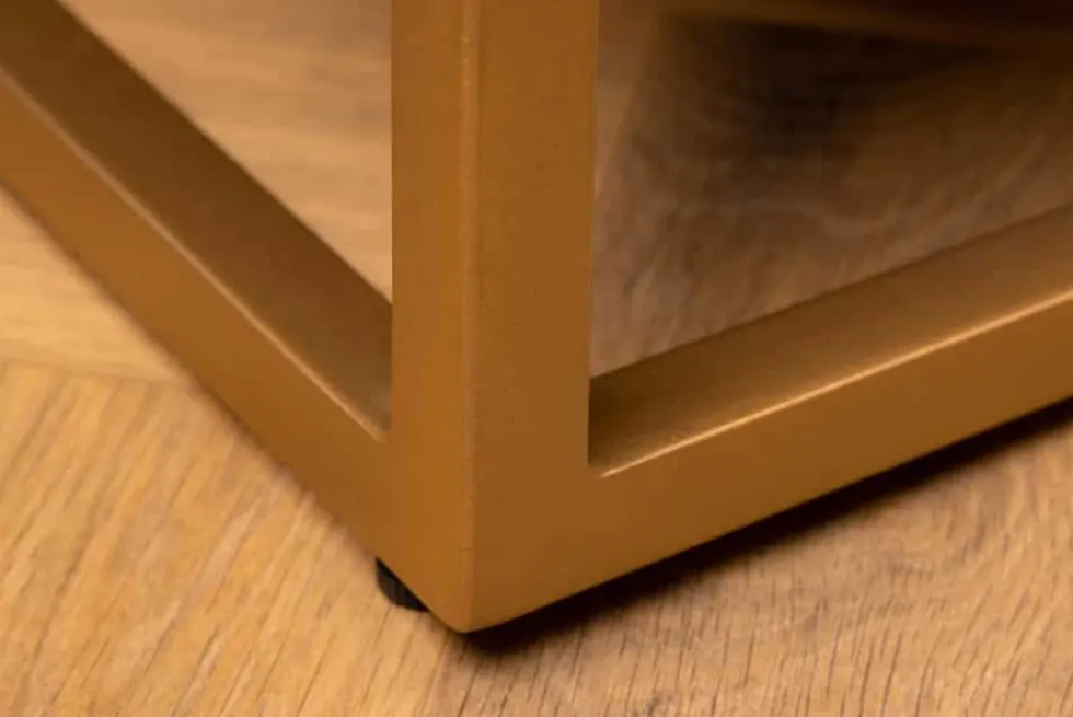 Massivholz Highboard ZEN CIRCLES 120cm weiß schwarz Mangoholz 3D-Design Metall gold