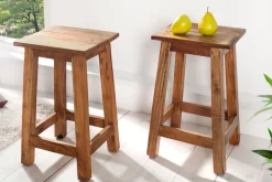 Massivholz Hocker JAKARTA 50cm recycelt Beistelltisch Sitzhocker
