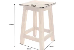 Massivholz Hocker JAKARTA 50cm recycelt Beistelltisch Sitzhocker