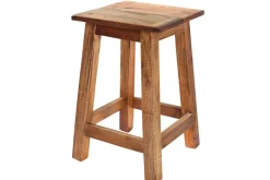 Massivholz Hocker JAKARTA 50cm recycelt Beistelltisch Sitzhocker