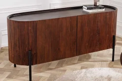 Massivholz Sideboard GATSBY 150cm dunkelbraun Mango Retro Design
