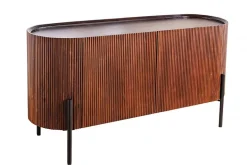 Massivholz Sideboard GATSBY 150cm dunkelbraun Mango Retro Design