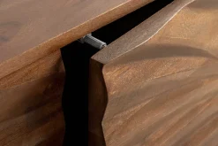 Massivholz Sideboard HURRICANE 175cm braun Akazie 3D-Design