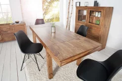 Massivholz Sideboard PURE 135cm braun Sheesham stone finish Kommode mit Schubladen
