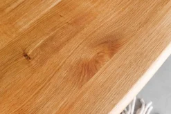 Massivholz Sitzbank WILD OAK 160cm Eiche Baumkante X-Gestell Industrial