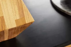 Massivholz Tischlampe DIAMOND 65cm Teak natur weiß modern handmade