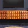 Massivholz TV Lowboard VULCANO 160cm hängend natur Mango Wohnzimmer
