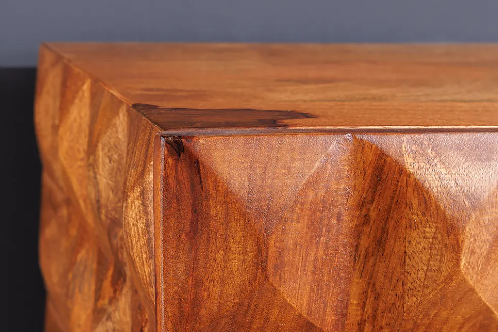 Massivholz TV Lowboard VULCANO 160cm hängend natur Mango Wohnzimmer