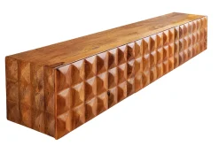 Massivholz TV Lowboard VULCANO 160cm hängend natur Mango Wohnzimmer