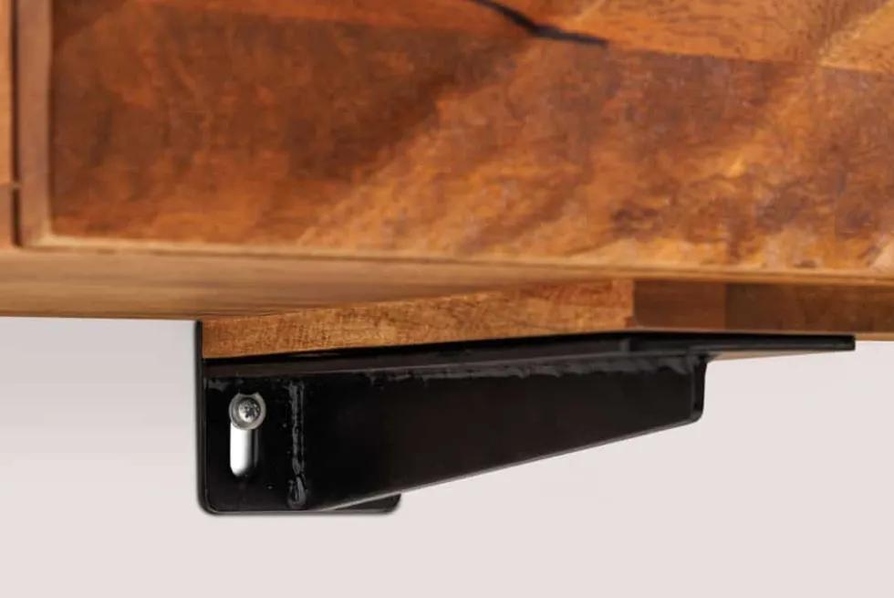 Massivholz TV-Bank SCORPION 160cm braun Mango Lowboard Hängeschrank