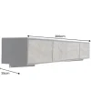 Massivholz TV-Lowboard MOUNTAIN SOUL 200cm Akazie grün bronze hängend Naturstein schwarz