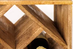 Massivholz Weinregal CUBUS 40cm Mango handmade Beistelltisch