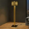 Minimalistische Stehlampe COLLEEN 160cm gold schwarz Stoffschirm mit Metallfuß