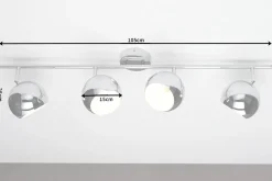 Moderne Deckenleuchte BUBBLE 105cm silber Chrom Pendelleuchte