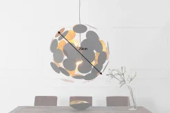 Moderne Design Hängeleuchte INFINITY HOME 70cm schwarz gold Pendelleuchte